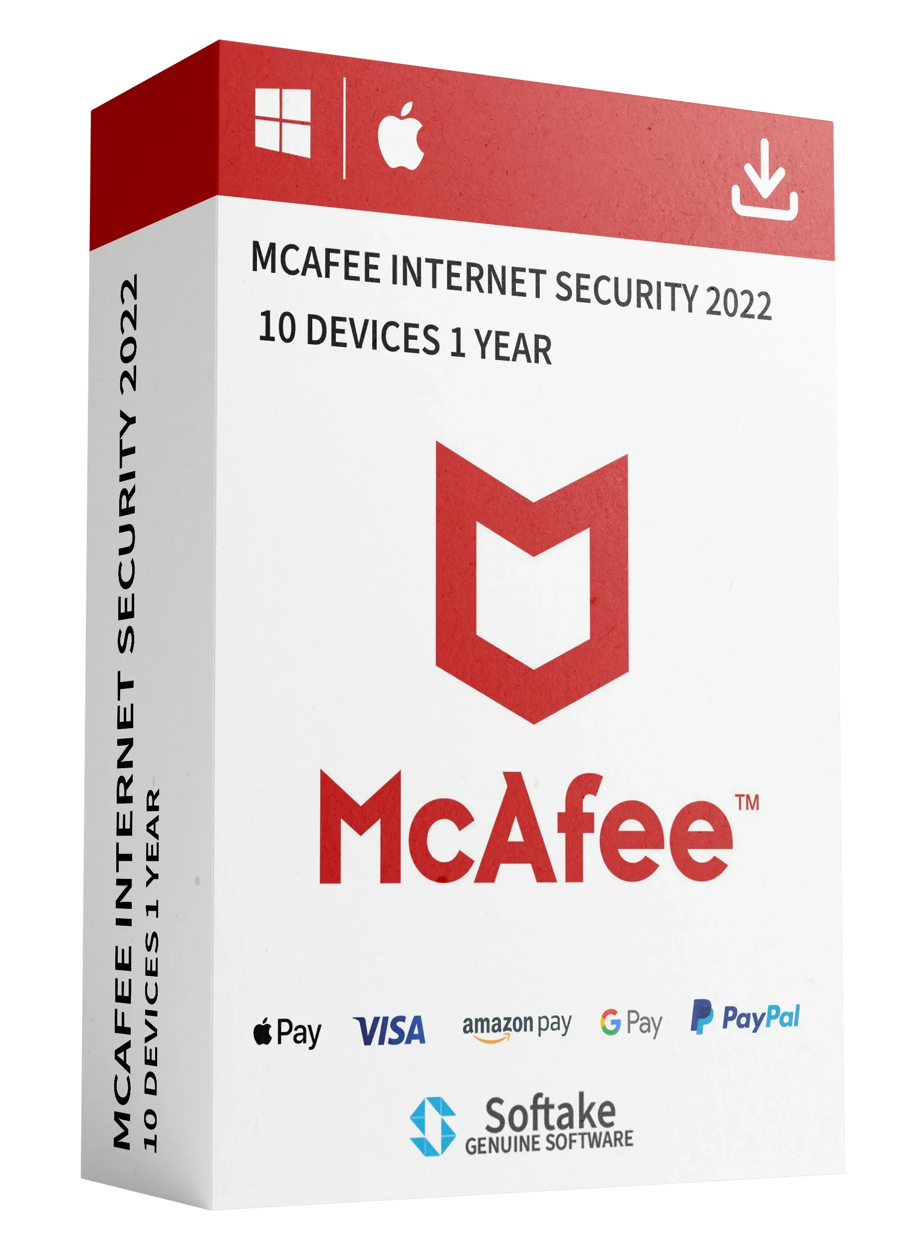 McAfee Internet Security 2022 – 1-Year Subscription (10 Devices, Bind Key)